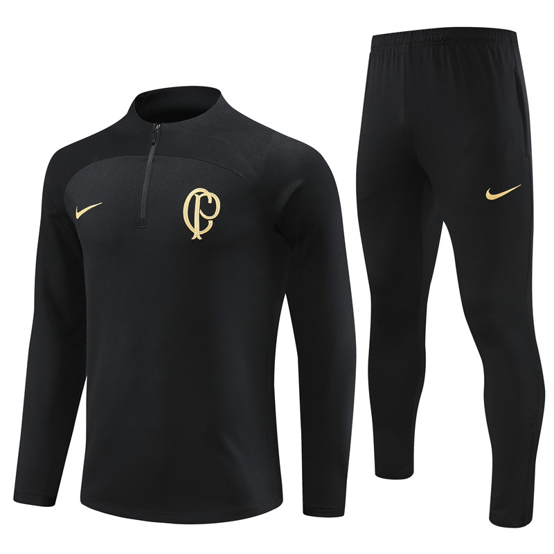 Sport Club Corinthians Paulista 23-24 Long Sleeve Training Set -Black